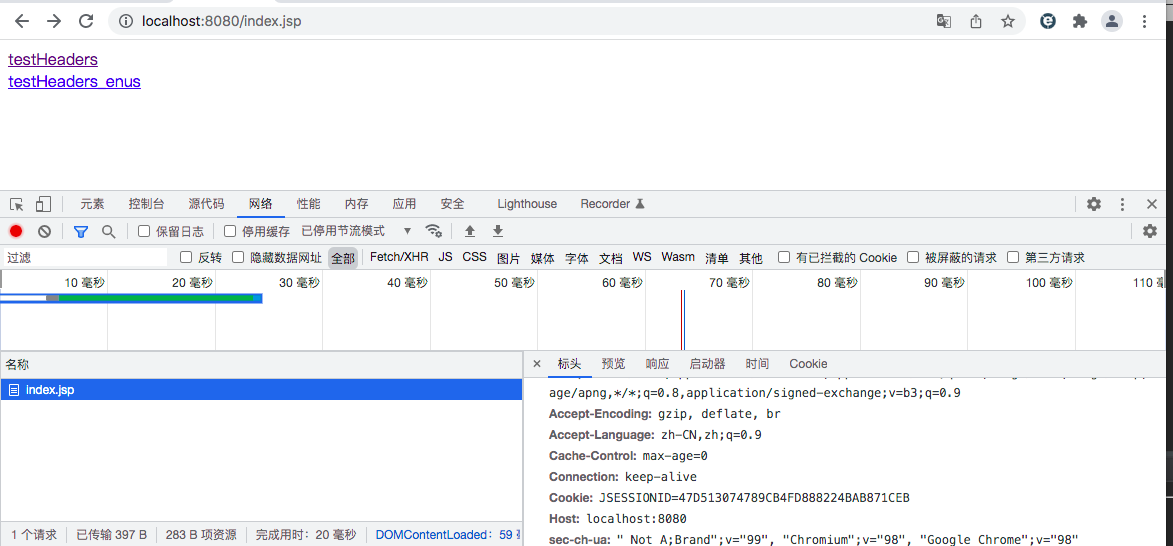 index.jsp运行结果图片