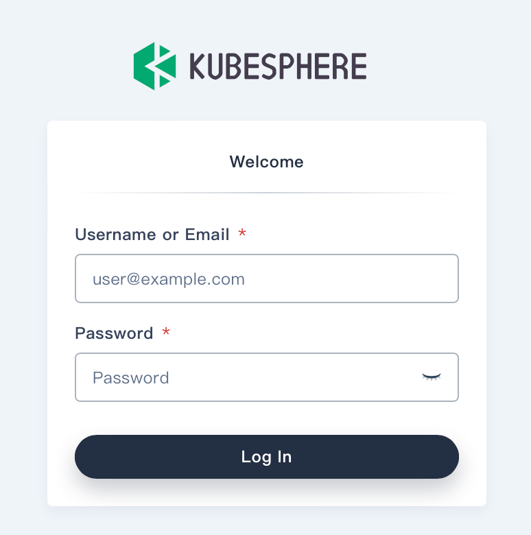 KubeSphere Login