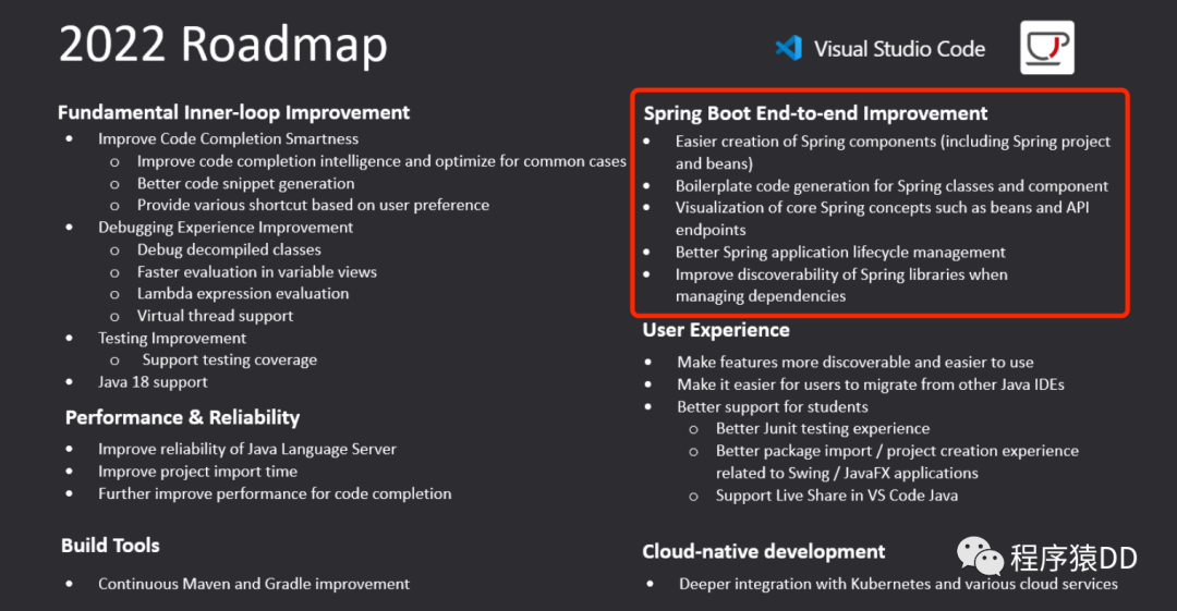 VS Code 2022路线图：大量Spring Boot优化提上日程 